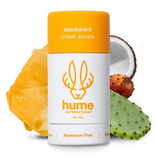 Hume Supernatural /  Plant & Probiotic Deodorant- Amber Woods Scent